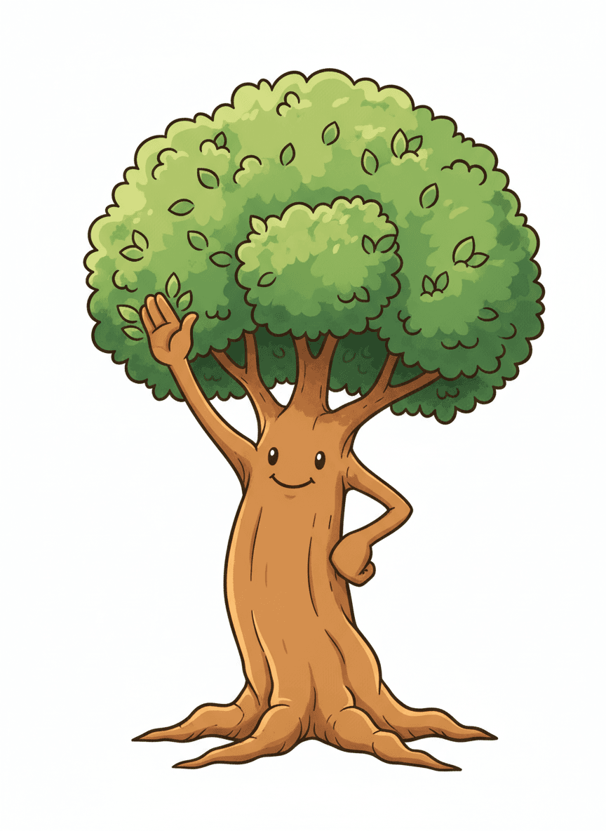 Mascotte Goundi en action de plantation de rônier